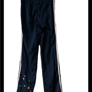 Adidas Blue Blossom of Life Embroidered Track Pants Joggers Women's Size XS,